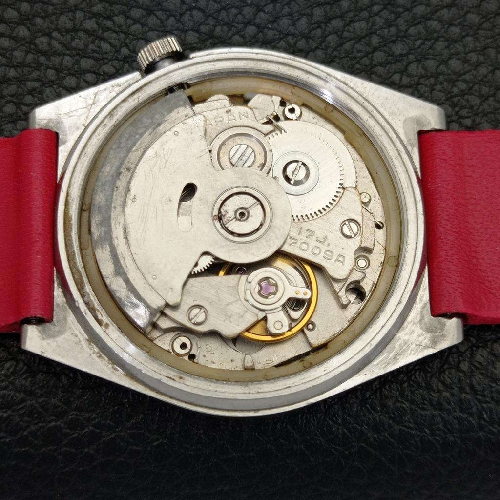 АВТОМАТИЧЕСКИЕ 7009A ВИНТАЖНЫЕ SEIKO 5 ЯПОНИЯ МУЖСКИЕ ЧАСЫ С КРАСНЫМ ЦИФЕРБЛАТОМ a701564-5
