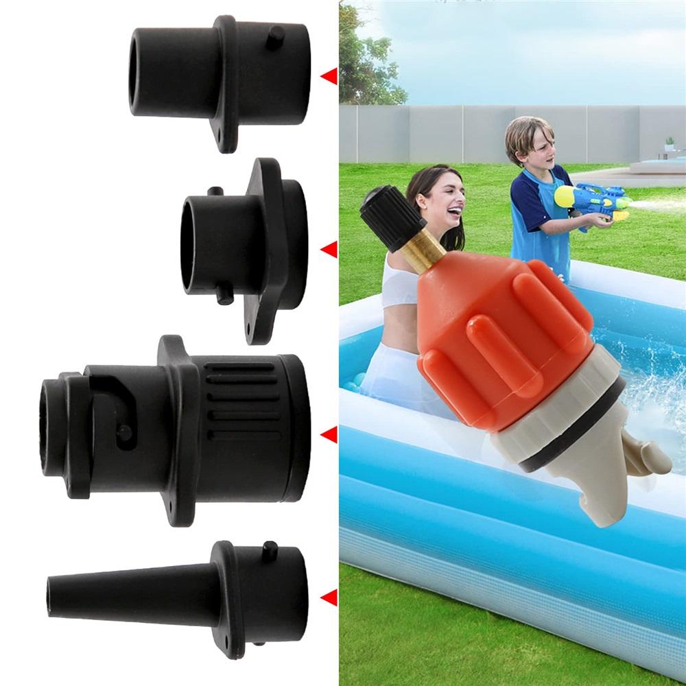 Inflatable Boat Air Pump Air Valve Adapter Kit Paddleboard Air Nozzle Multifunctional Conversion Head Air Adapter With 4 Air Valve Nozzles
