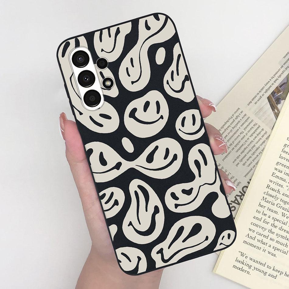 For Samsung Galaxy A13 4G Fashion Phone Case Cute Dinosaur Smiling Face Soft Silicon Funda Shell For Samsung GalaxyA13 Bumper