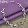 925 Sterling Silver Romantic Flower AAA Zircon Bracelet Gift Fashion Jewelry
