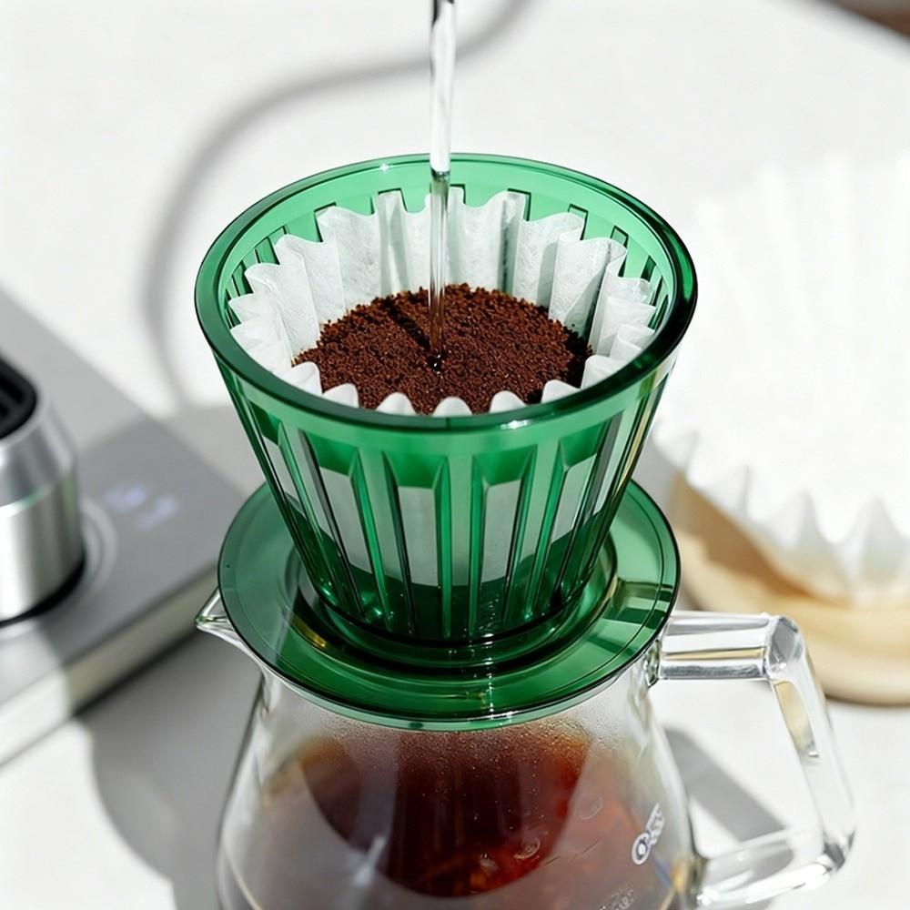 1-2Cups Coffee Maker Reusable Coffee Dripper Heat-resistant Crystal Eye B75 Basket Resin Portable Coffee Funnel Coffee Brewing