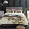 Modern Classic Double Pink Flower Rose Vintage With Pillow Case Custom 3pcs Bed Home Textile Quilt