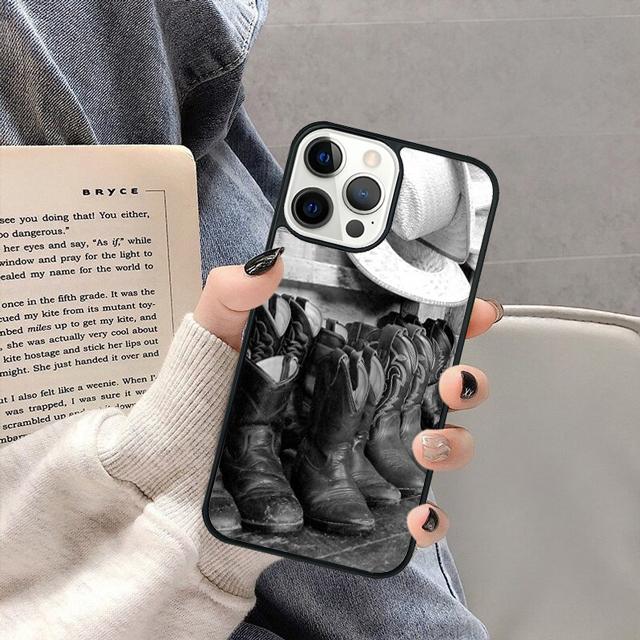 Ковбойские Ковбойские Сапоги Шпоры Шляпа Чехол для Телефона Cover для iPhone 17 Air 16 16e 15 13 14 11 12 Pro Max Plus coque fundas Оболочка