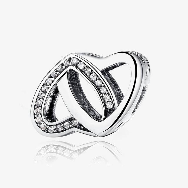 Аксессуары ко Дню матери, стерлингового серебра 925 пробы, бусины, подвески в форме сердца для мамы, подходят оригинальные браслеты, женские ювелирные изделия, подарок