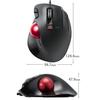 ELECOM USB Trackball Mouse 5 Buttons + Deceleration Switch + Tilt Function Wired Red Ball Standard Equipped Model Thumb Operation Type Black M-XT2URBK