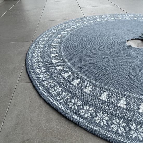 Вязаная юбка в виде рождественской елки в деревенском стиле с толстыми снежинками, юбка в виде рождественской елки, праздничный фермерский дом