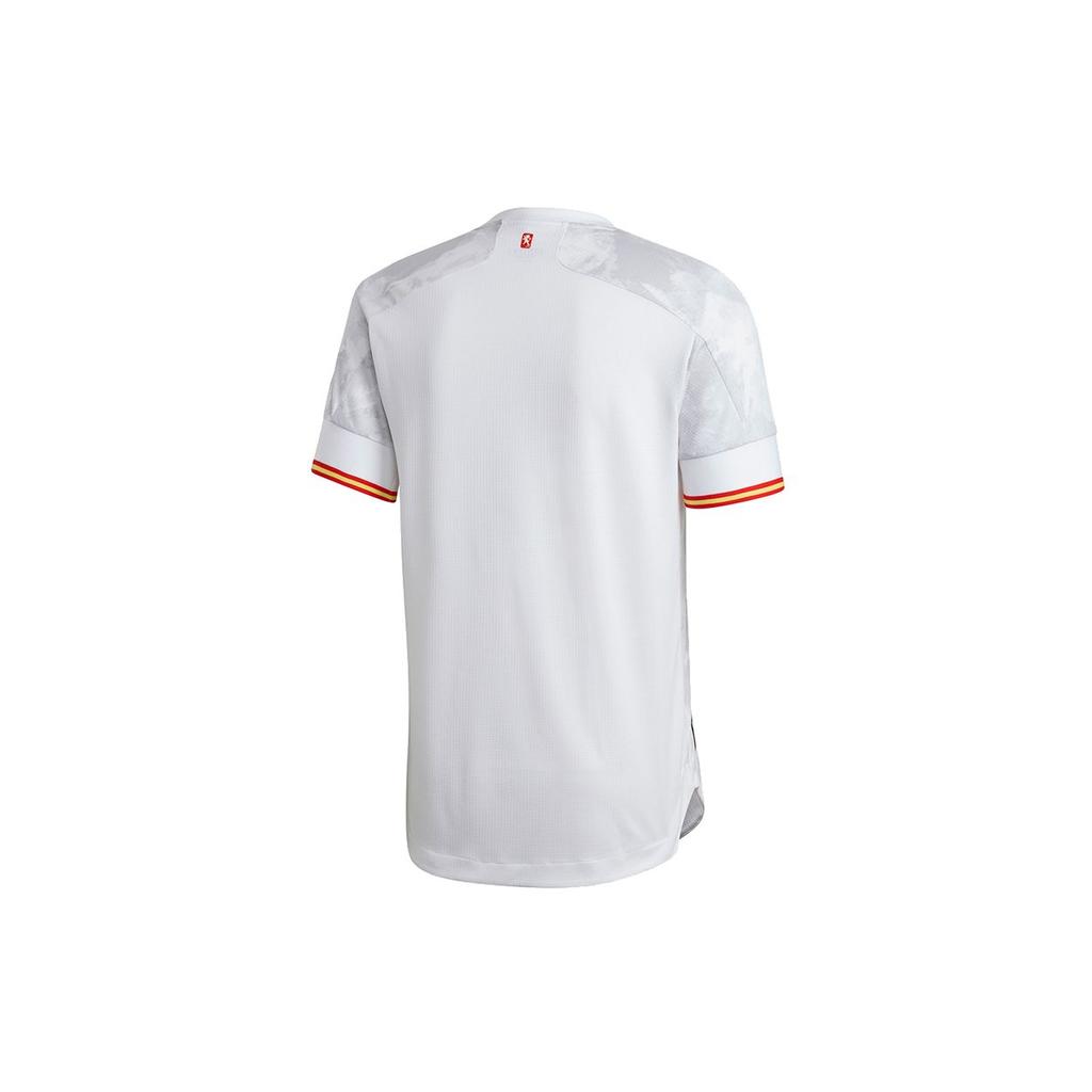 Adidas Spain National Team Away Authentic Jersey Men Sports Short Sleeve Soccer Jersey White FI6239