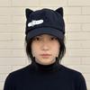 Harajuku Newsboy Cap Gothic Octagonal Hat Cute Cat Ears Beret  Cosplay