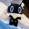 Плюшевая игрушка Моргана из Persona 5 Черный кот Мона Мягкая набивная игрушка Желтый шарф Наряд Милый игровой персонаж Коллекционный подарок для поклонников игры Persona 5 Royal