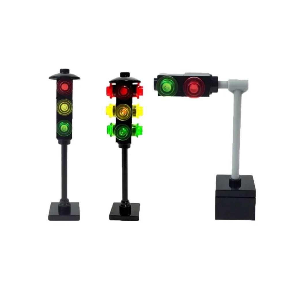 City Street Series Building Blocks Accessories Rail Transit Train Signal Light Railings Brick Toilet Flower Bed Phone Box Toy