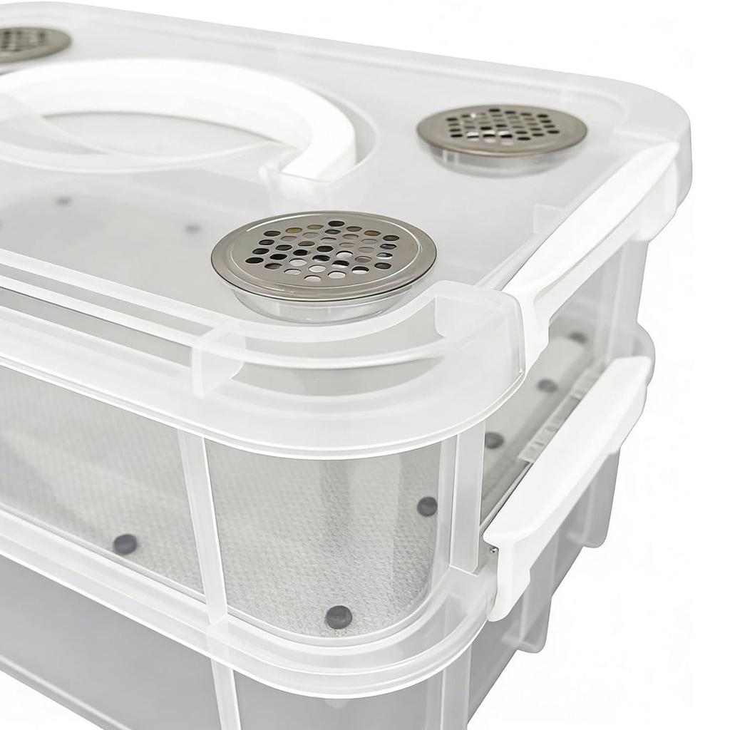Mealworm Breeding Kit Clear Mealworm Farm Container Live Feeder Worm Farm To Breed Live Mealworms for Bearded Dragons Birds