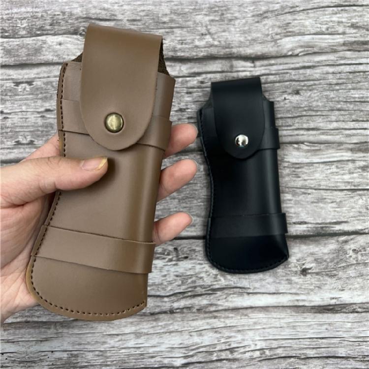 Leather Pocket Cutter Sheath Carry Cutter Pouch Belt Folding Cutter Snap Case