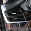 Для BMW X5 f15 X6 F16 2014-2018 ABS хром/углеродное волокно текстура автомобиля Кондиционер Выходное вентиляционное отверстие рамка Наклейка на отделку автомобиля