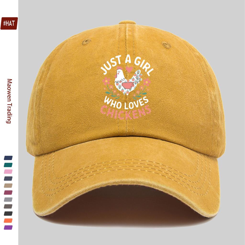 pc ChickenThemed Printed Decorative Hat Casual Comfortable and Lightweight Baseball Cap with Adjustable Strap Papa Hat Am
