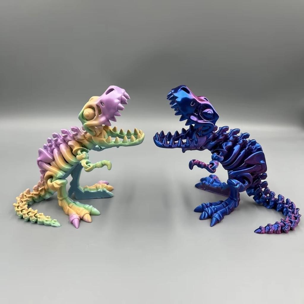 Movable Joint Toy Dinosaur Model Tyrannosaurus Rex Fossil Dragon 3D Printing Skull Decoration