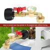 Metal Propanes Connection Quick Connecting Adapter Metal Propanes Fitting with Pressure Gauge for Travel Trailer Grills