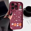 С Рождеством Мягкий ТПУ чехол для iPhone 17 15 16 Pro Max 14 13 12 11 Pro Max 16e Ударопрочный Силиконовый чехол для телефона Подарок на год