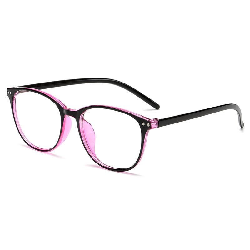 Rice Nail Anti-blue Light Flat Glasses for Men and Women, Round Frame Anti-blue Light Mobile Phone Computer Goggles