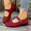 Fashion Women Flats Comfort Soft Sole Casual Walking Loafers Brand Designer Round Toe Mary Jane Shoes Woman Buckle Ballet Shoes Women