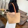 2025 Женская простая холщовая сумка-тоут большой вместимости для студентов