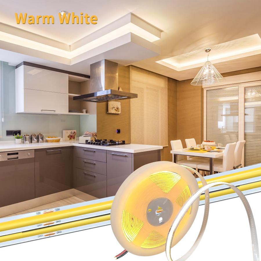 1m-10m COB LED Strip DC 12V 24V FOB LED Lights for Room Bedroom Decor 3m 5m 10m High Density Soft Flexible Neon Tape Light Lamp