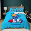 Astronaut Duvet Cover Set King Size Cartoon Astronaut Star Moon Pattern Bedding Set Microfiber Space Theme Full Twin Quilt Cover
