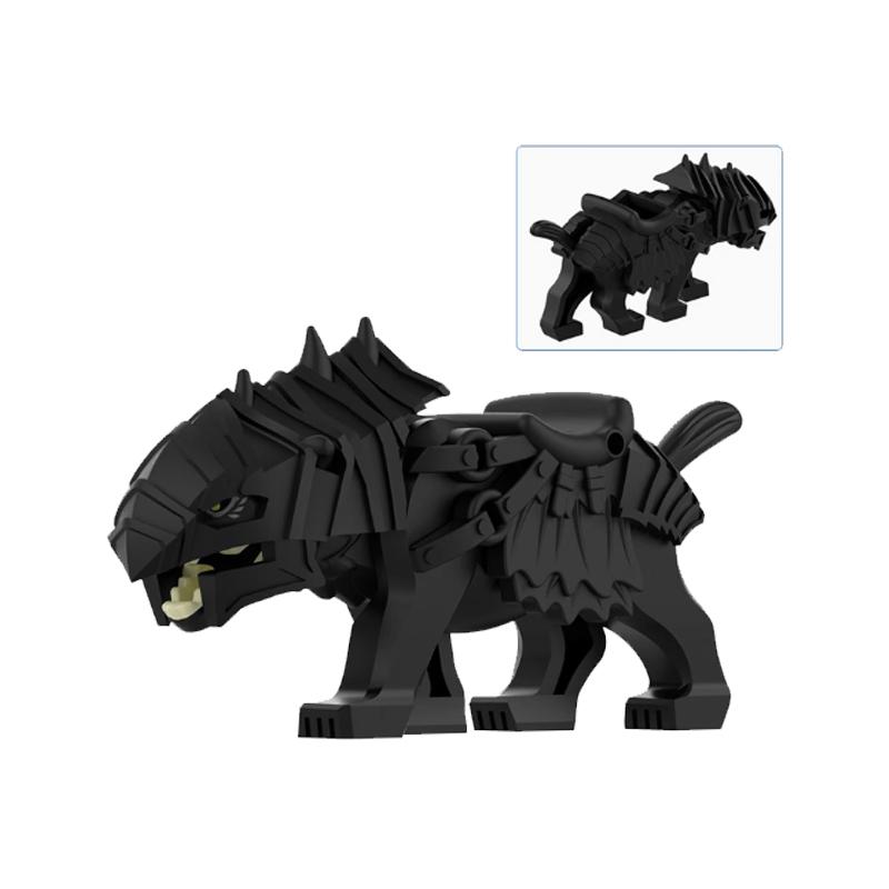 MOC Medieval Animal Zoo Farm Dragon Action Figures Building Blocks Gold Red Dragons Wolf Snake Monsters Beast Bricks Toys Gifts