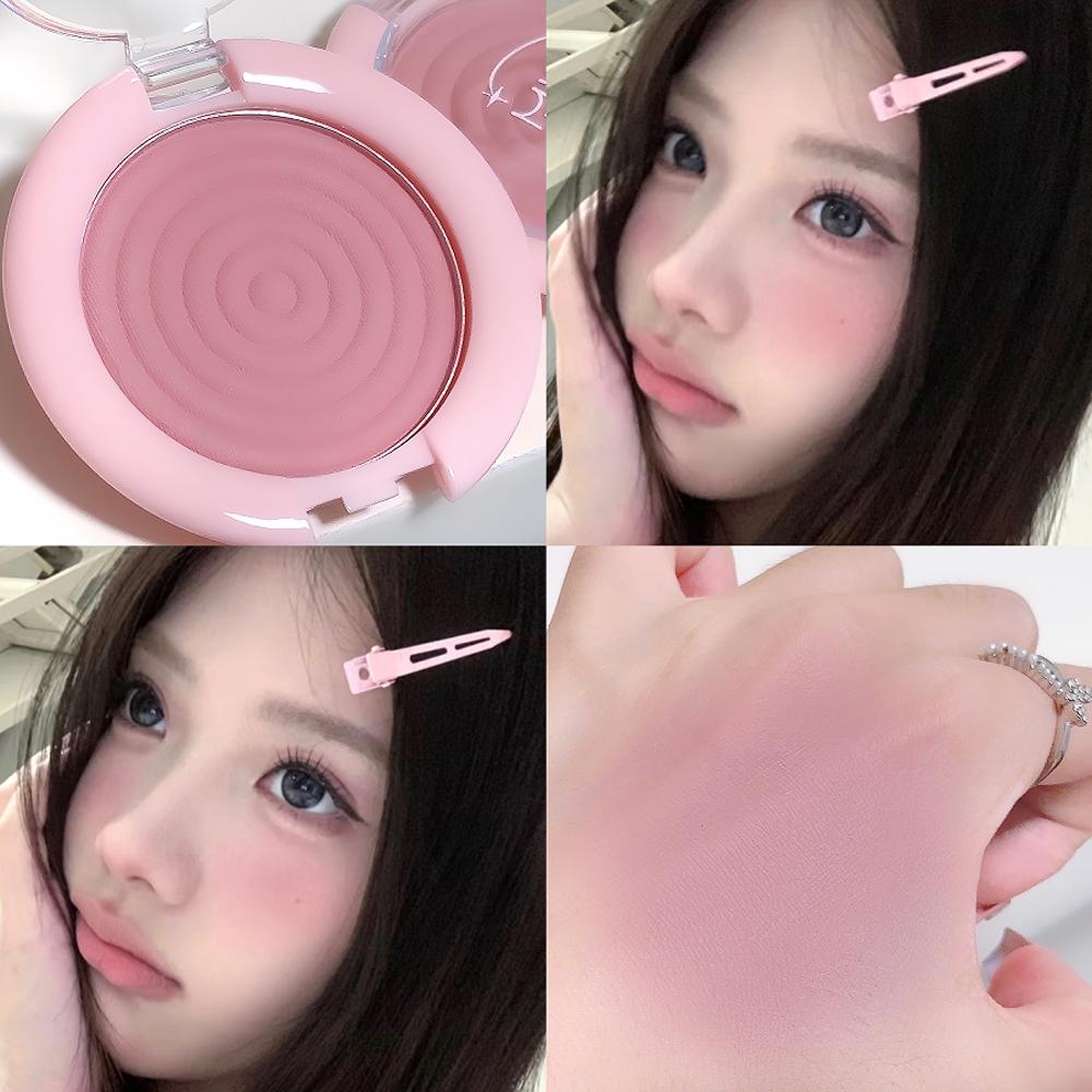 Monochrome Blush Swirl Contour Powder Matte Cosmetics Vitality Girl Nude Makeup Natural Smudge Soft Focus Face Sculpting Makeup