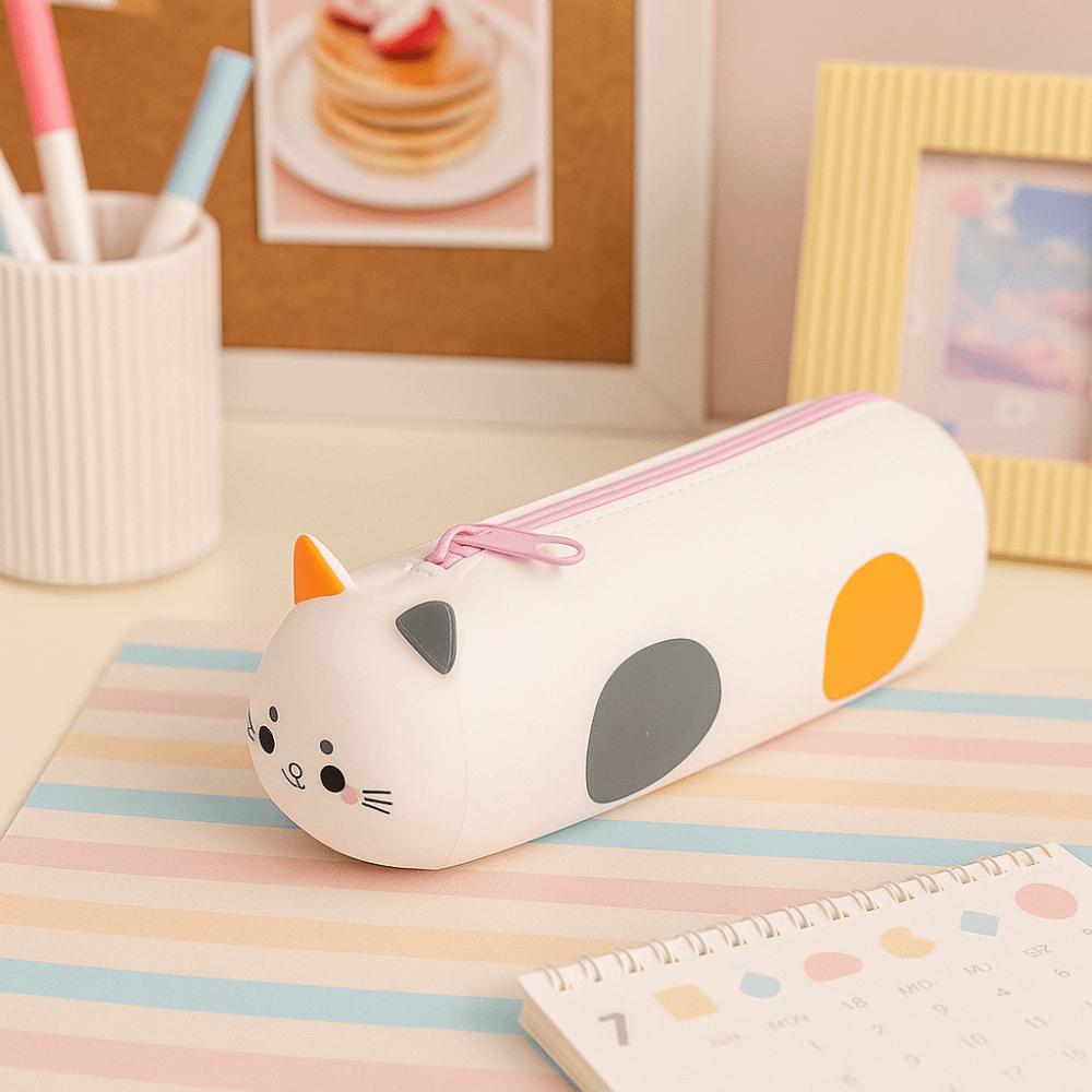 Silicone Material Portable Stationery Box Cartoon Animal Pencil Case  School Supplies