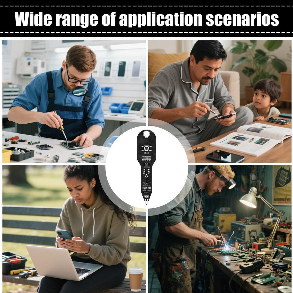 Точный тестер индуктивности Материнская плата Тестер катушек Детектор индуктивности Инструмент для ремонта Электромагнитная индукция Быстрая проверка неисправностей