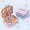 Weekly Compartmented Pill Box with Transparent Lid 7 Compartments Lock Design Dustproof Moisture-proof Outdoor Travel Compact