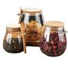 Large Capacity Transparent Glass Miscellaneous Grain Snack Storage Sealed Jar With Spoon Lid Tea Jar Storage Jar