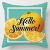 Student Pillowcase Office Nap Pillow Square Pillow Lemon Fruit Pattern Home Sofa Pillow