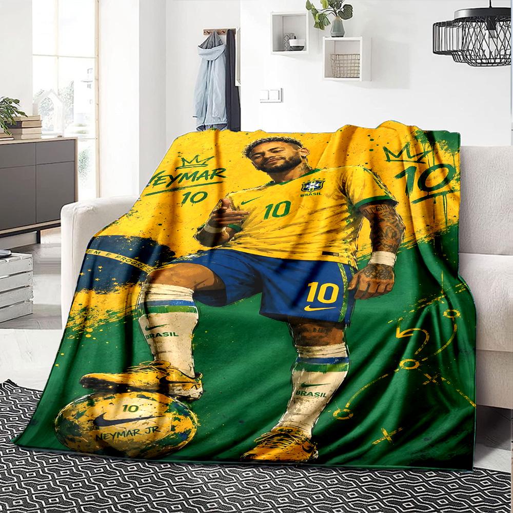 1pc Neymar18 Blanket, Gift, for Men and Women, Soft Blanket, Good for Sofa Bed Couch Travel, Lightweight Flannel Blanket