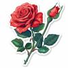 Car Sticker Red Rose Sticker Waterproof Vinyl Decal on Bumper Rear Window Laptop Self-adhesive Decal For Car Accessories Y04