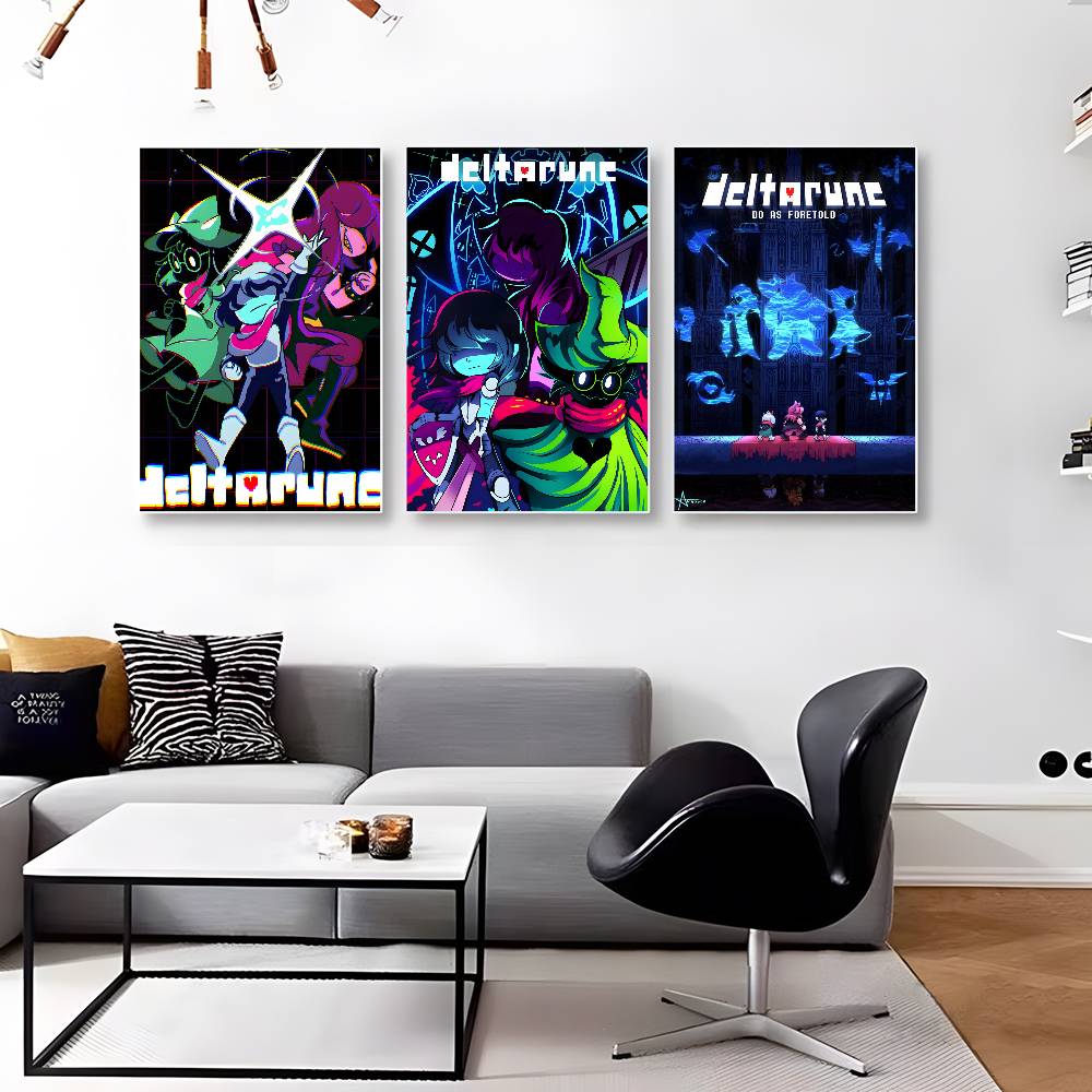 1 шт. Видеоигра D-Deltarune Постер Наклейка Печать Водонепроницаемое Настенное Искусство Для Гостиной Спальни Домашний Декор