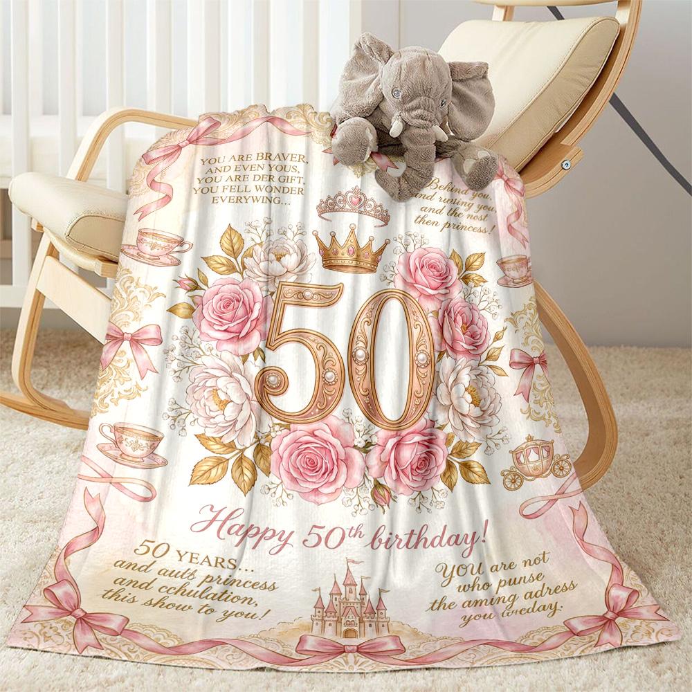 Vintage 1976 Milestone Birthday Flannel Blanket-Soft and Suitable for Sofas,Beds,Offices,Travel,All Seasons,Great Gift for Holidays and Birthdays.
