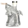 Shark Glass Wine Decanter Liquor Bottle with Airtight Stopper 300ml Whiskey Vodka Beer Container Home Bar Decor Gift for Whiskey Lovers