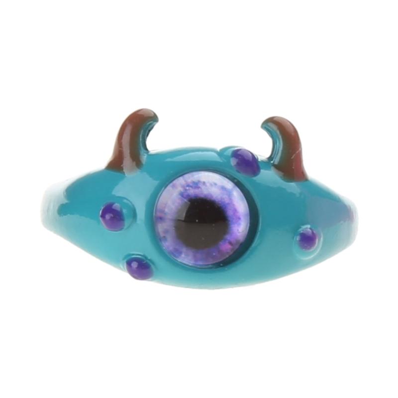 9 шт. Уникальные милые монстрики Кольцо Мультяшный глаз Открытое кольцо Регулируемое Резиновое кольцо на палец Подарок для детей и взрослых