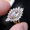 Crystal Marquise Zircon Rings for Women Fashion Fine Ring Engagement Wedding Accessories Statement Jewelry