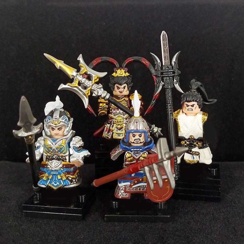 1pcs of Three Kingdoms Warrior Hero Warrior Zhao Yun Lu Bu Weapon Figure Brick Building Block Children's Gift Toy