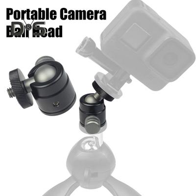 Мини-шаровая головка для GoPro для Osmo, вращающаяся на 360 градусов алюминиевый сплав, винт 1/4, светодиодная видеолампа, сотовый телефон, DSLR-камера, монопод, крепление на штатив