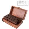 Kids Number Seal Diary Decor 70pcs DIY Handmade Self Inking Wooden Box Seal Number Alphabet Stamp Diary Ablum Wedding Letter Stamp