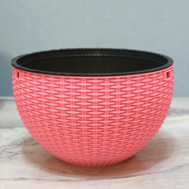 CANXING Подвесная корзина Imiatino Цветочный горшок с виноградной лозой Круглый садовый кашпо из смолы с треугольной цепью