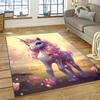 Cute Unicorn Girl Gift Cartoon Carpet Rug for Home Living Room Bedroom Sofa Doormat Decor,Kid Play Area Rug Non-slip Floor Mat
