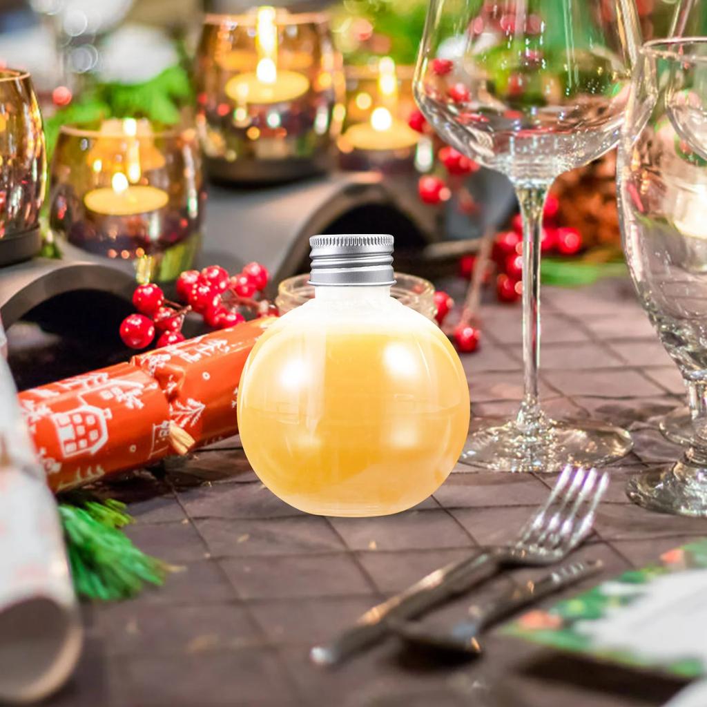 Рождественский шар Молоко Чай Сок Холодный напиток Вода Бутылка для напитков Алкоголь Заполненный Рождественский елочный орнамент Украшение для дома и улицы