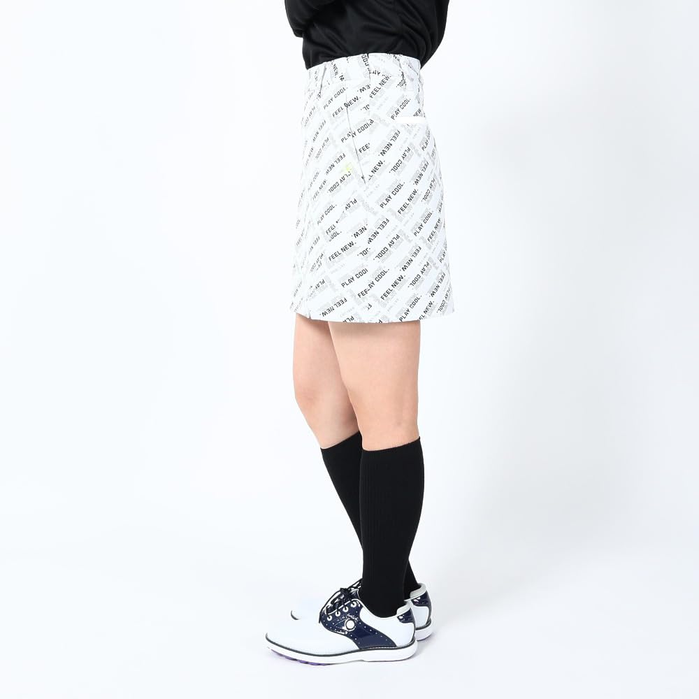 Skirt Golf M [Pin Apparel] Women's (Bias Pattern, All-Directional Stretch) / / 622-3134306 030_White