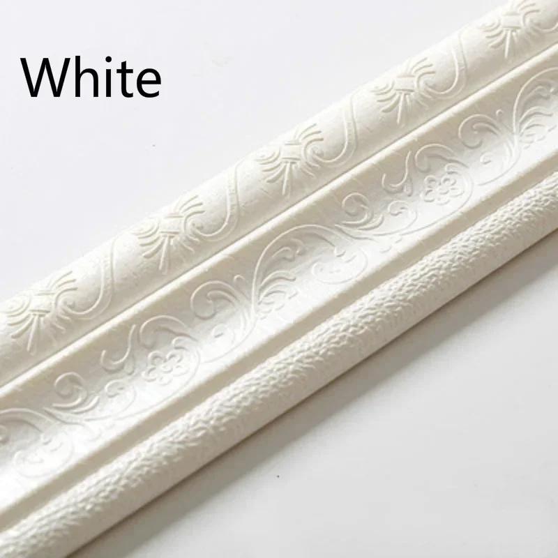 3D Самоклеящаяся Полоса Настенное Украшение Пенопластовая Рамка Полоса с Клеем Линия Талии Обои Водонепроницаемый Плинтус Наклейка на Стену