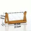 Hydroponic Vase Glass Transparent with Wooden Stand Creative Simple Desktop Green Plant Cultivation Container Home Decoration Or