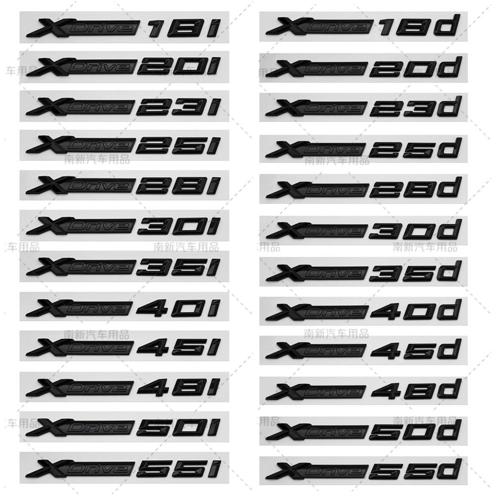 Car Rear Trunk Letters Badge Emblem Decals Sticker For BMW XDrive 20i 25i 28i 30i 35i 40i 48i 50i 20d 25d 28d 30d 35d 40d 48d